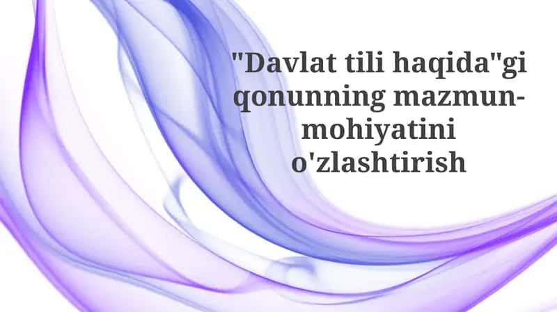 Davlattili haqida qonun