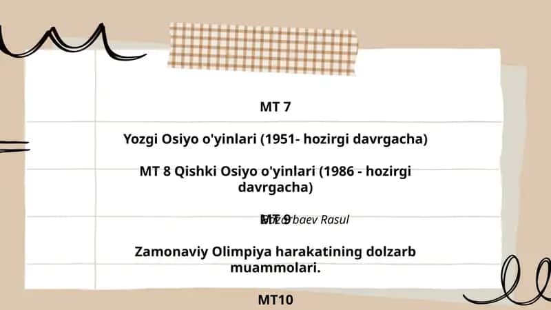 Yozgi Osiyo o'yinlari (1951- hozirgi davrgacha)