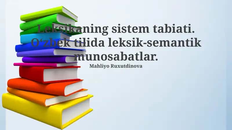 Tabiatning leksik tizimi