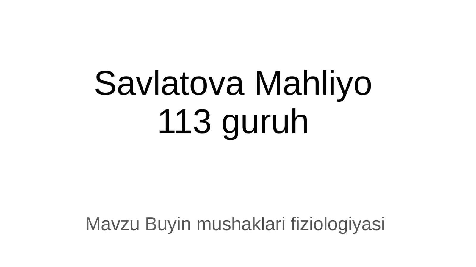 Buyin mushaklari fiziologiyasi