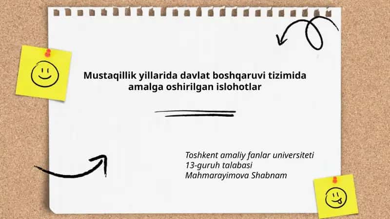 Mustaqillik yillarida davlat boshqaruvi tizimida amalga oshirilgan islohotlar
