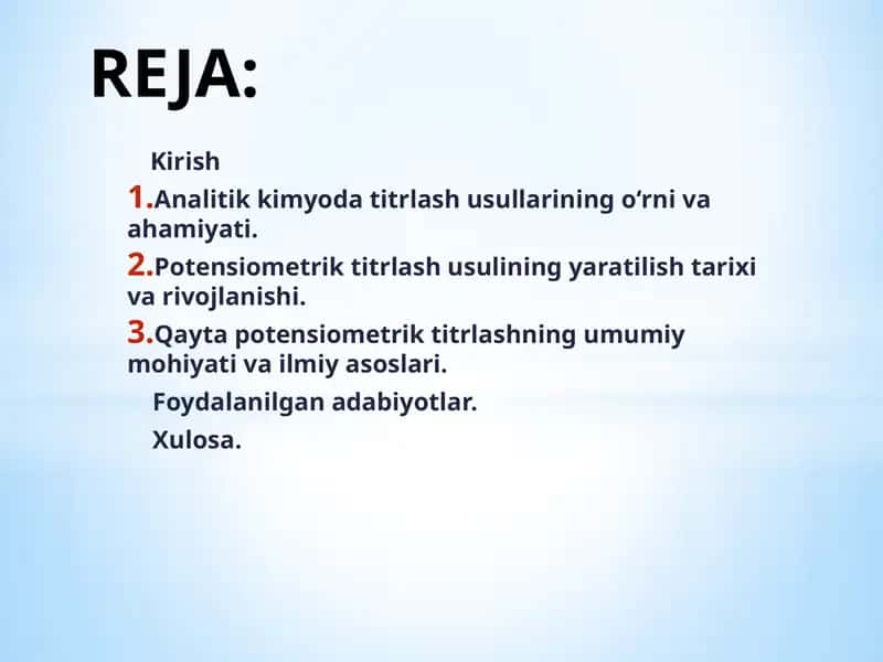 Potensiometrik titrlash usullari