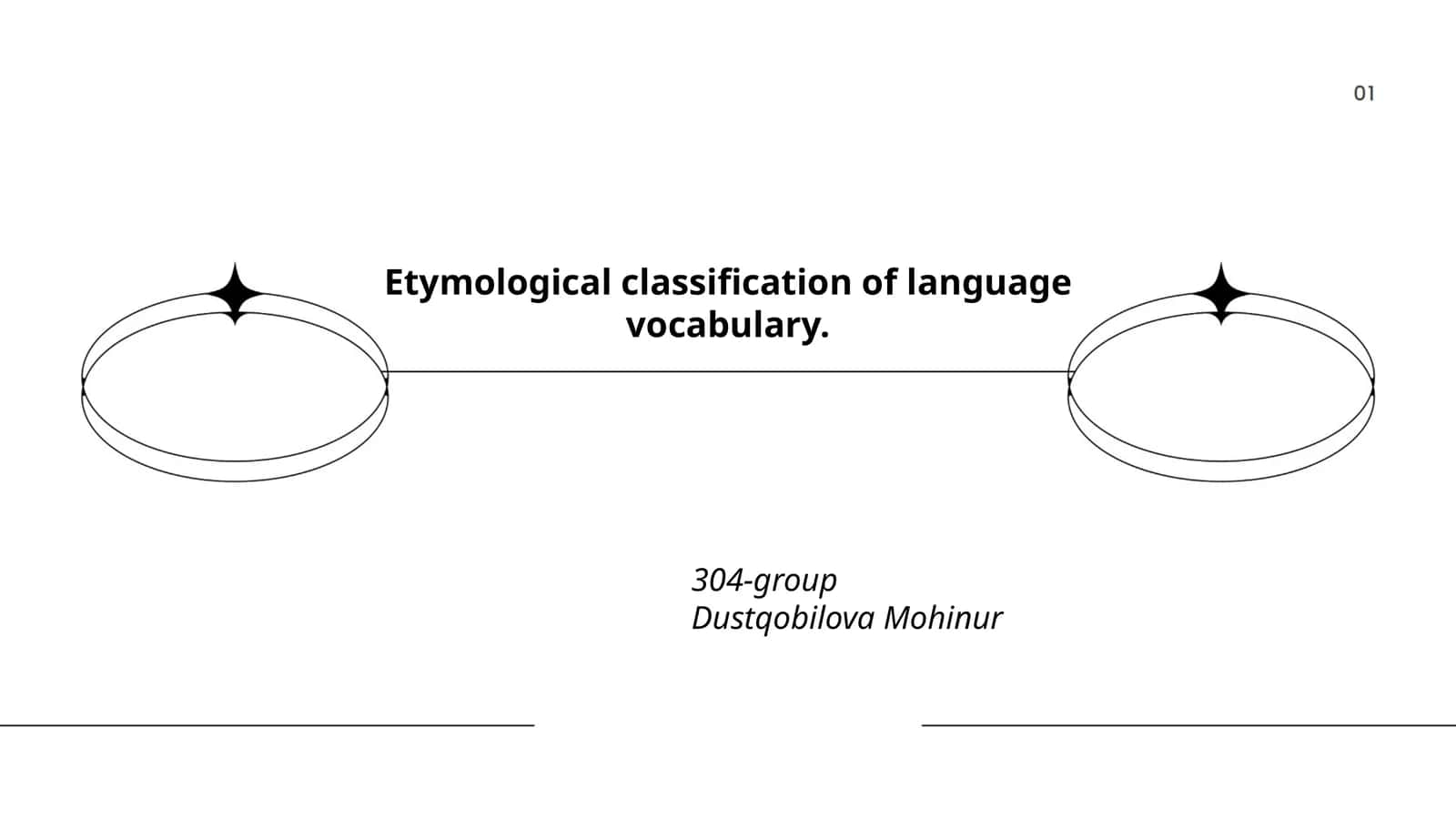 Etymological classification of language vocabulary