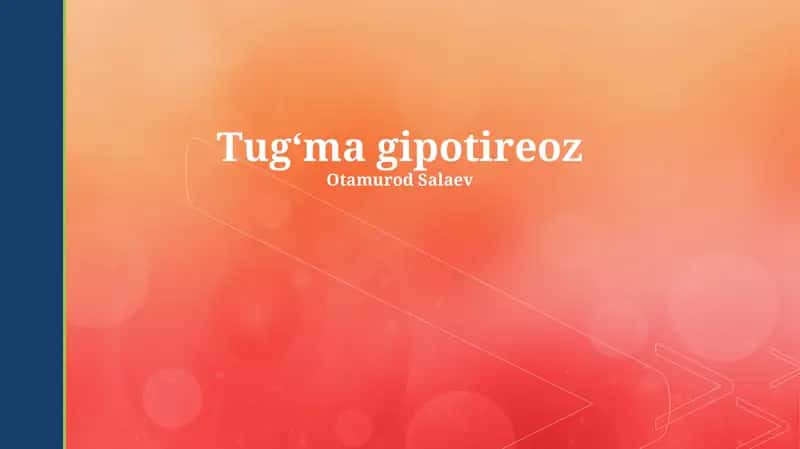 Tug‘ma gipotireoz