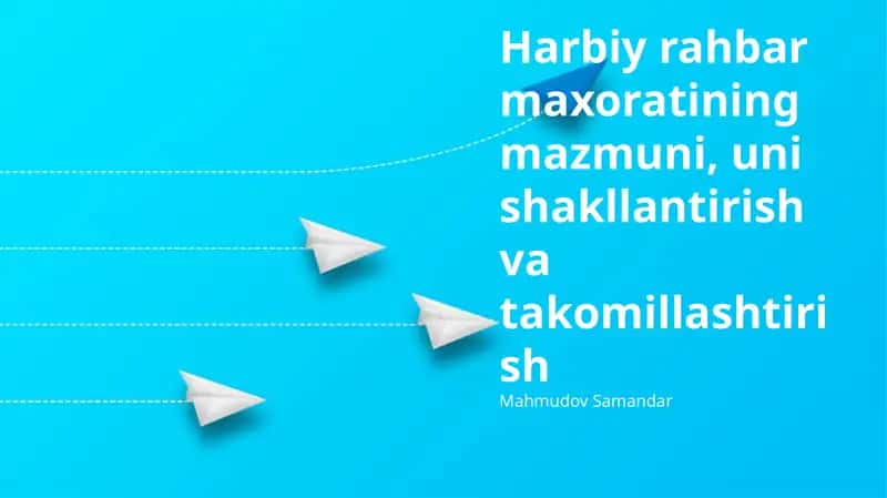 Harbiy yetakchilik mahoratining mohiyati va shakllanishi