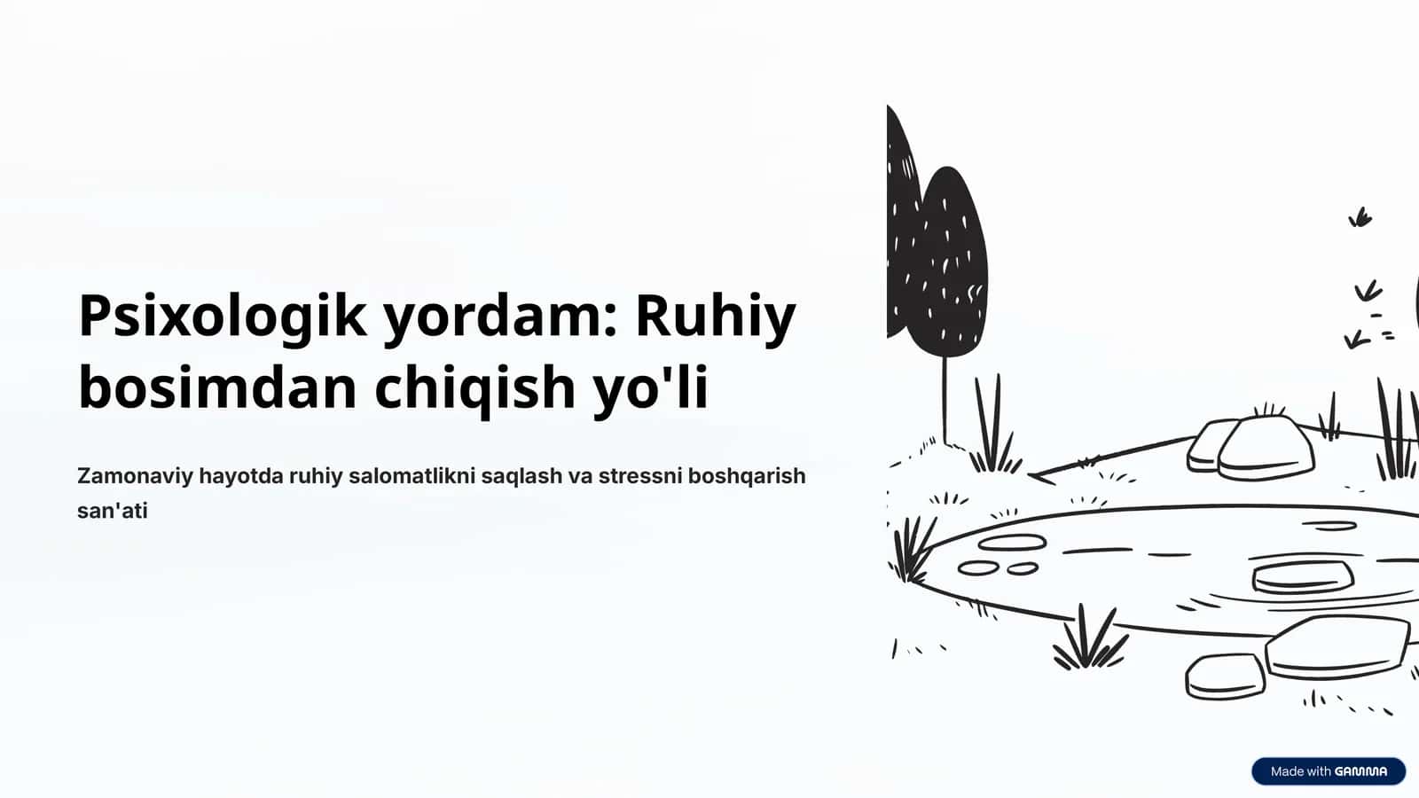 Psixologik yordam: Ruhiy bosimdan chiqish yo'li