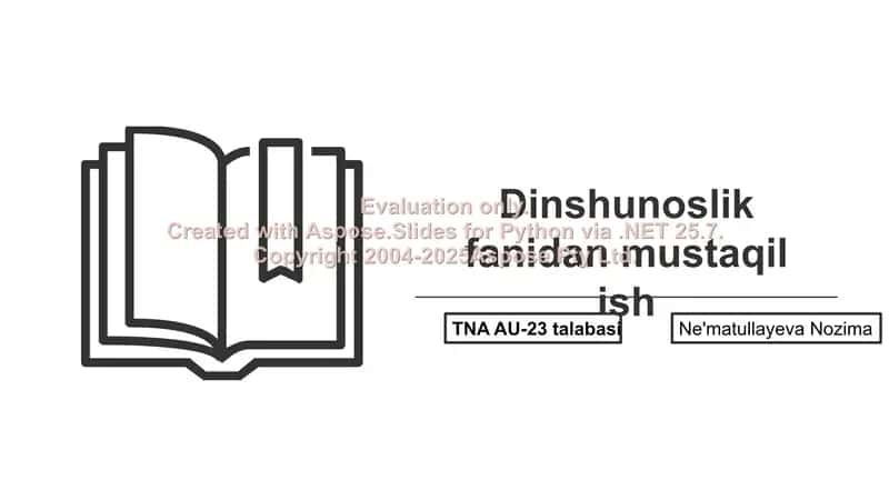 Dinshunoslik fanidan mustaqil ish: Mavorounnahrda Islom dinining tarqalishi