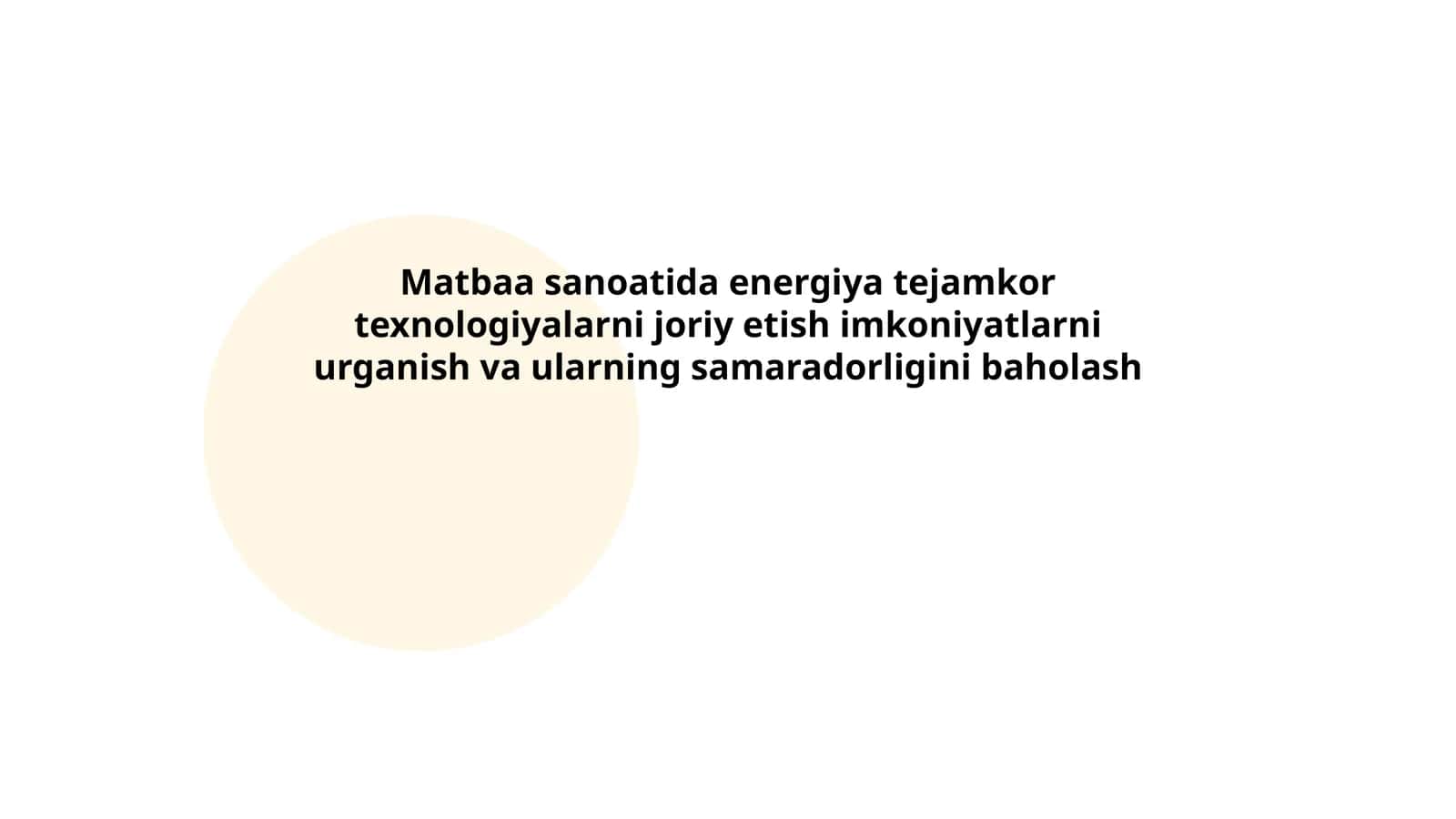 Matbaa sanoatida energiya tejamkor texnologiyalarni joriy etish imkoniyatlarni urganish va ularning samaradorligini baholash