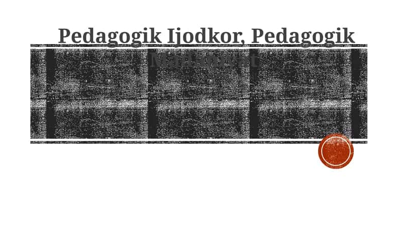 Pedagogik Ijodkor