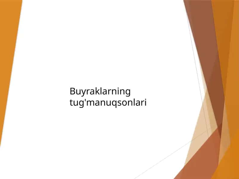 Buyraklarning tug'ma nuqsonlari