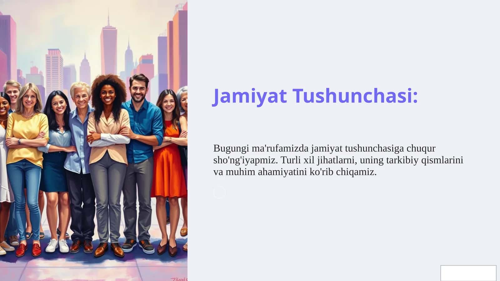 Jamiyat Tushunchasi va Tarkibiy Qismlari