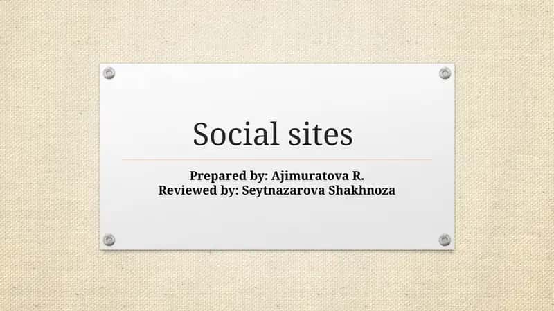 Social sites