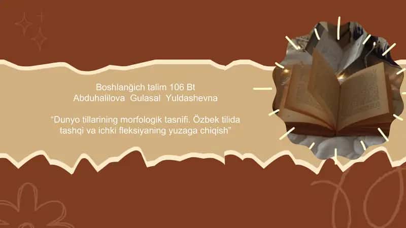 Dunyotillarining morfologik tasnifiona