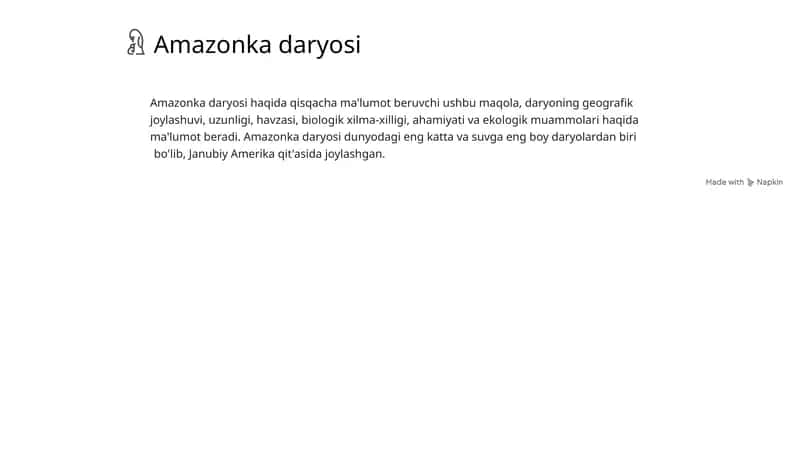 Amozonka daryosi