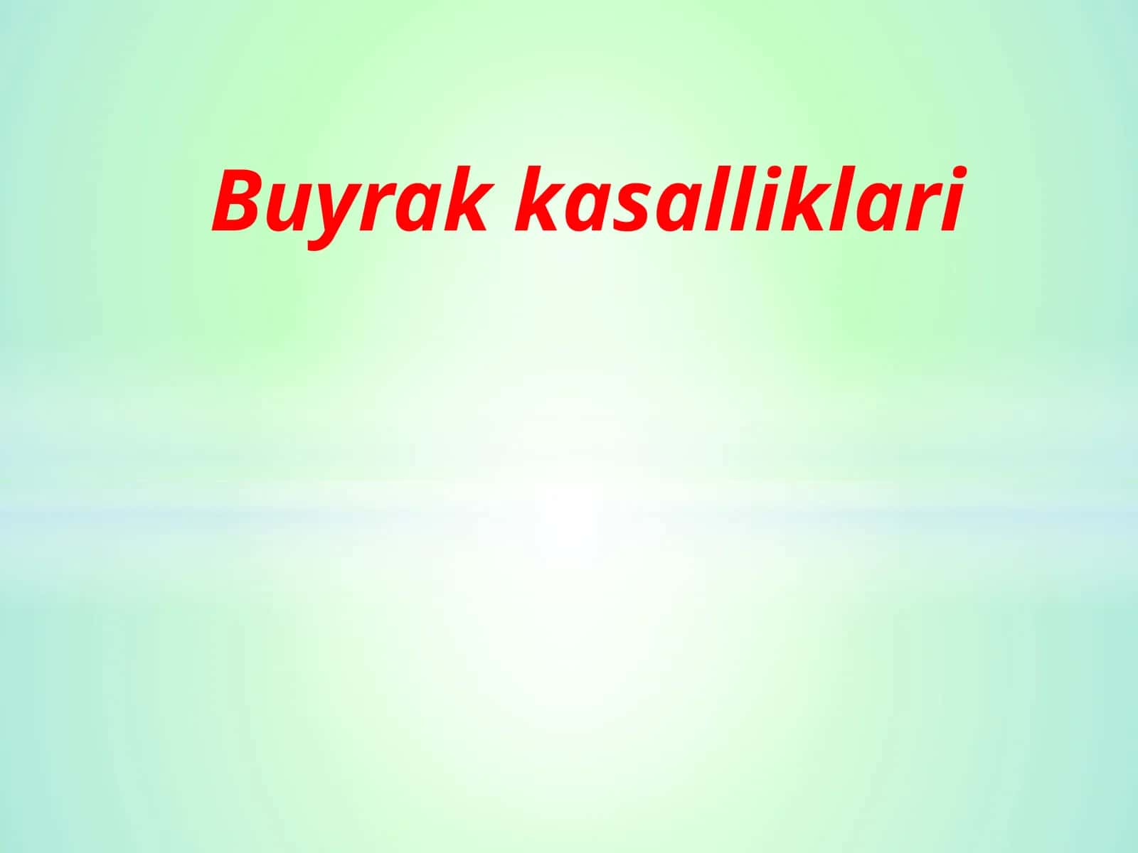 Buyrak kasalliklari