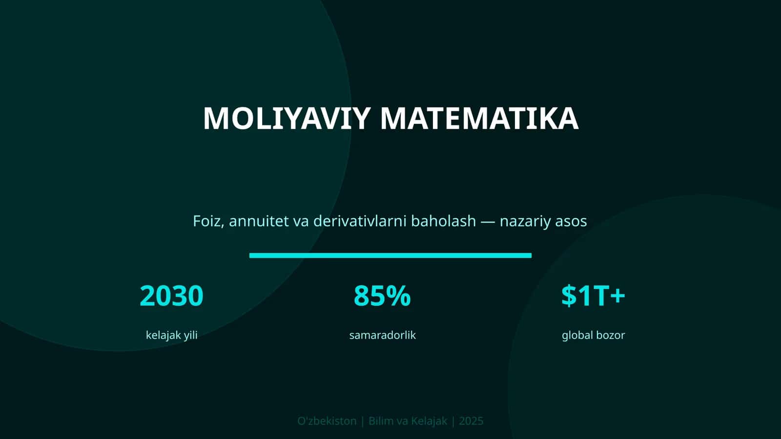 MOLIYAVIY MATEMATIKA