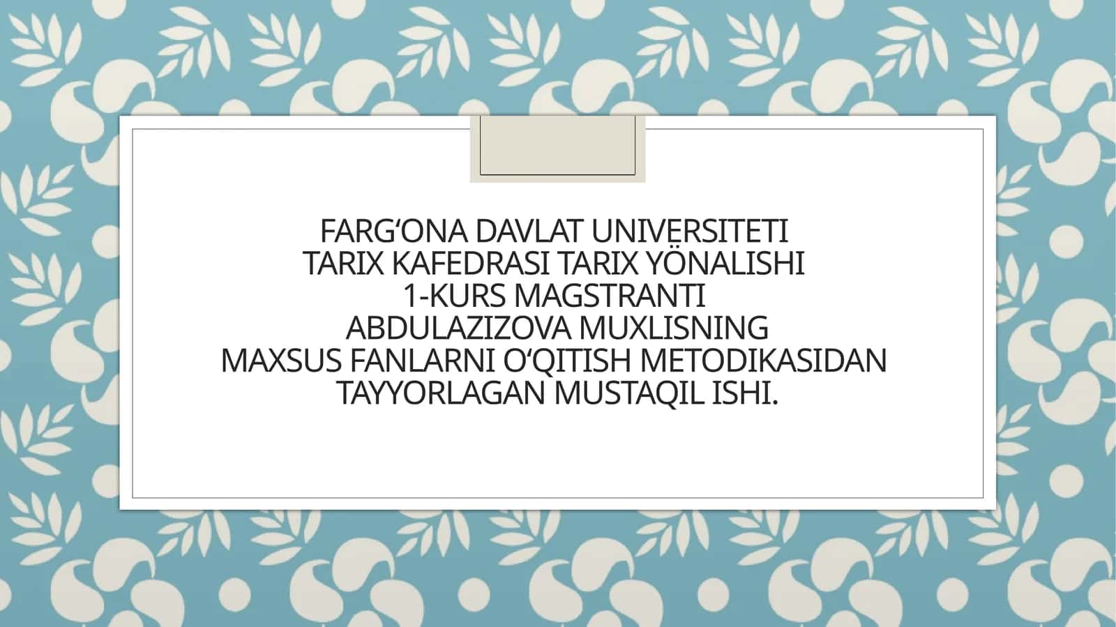Modullar va ularning tuzilishi