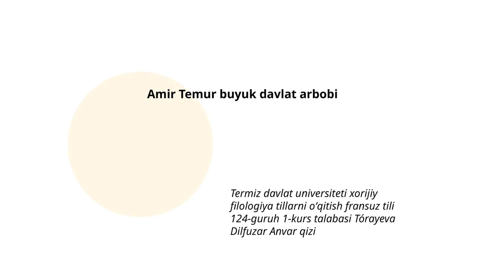 Amir Temur buyuk davlat arbobi
