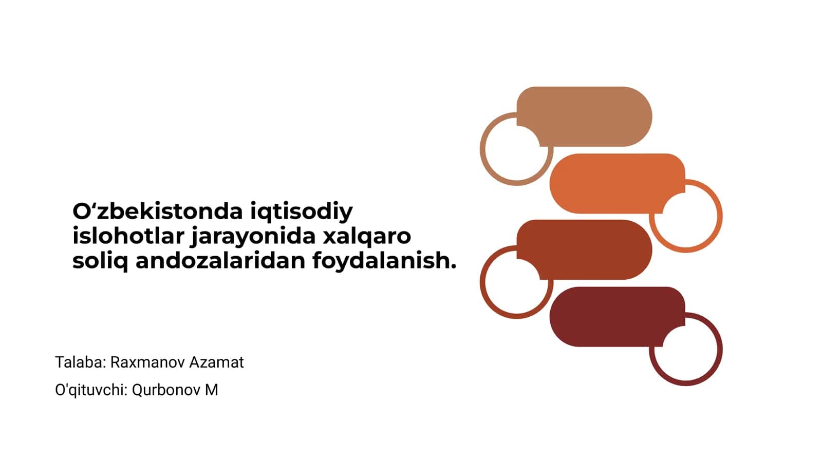 O‘zbekistonda iqtisodiy islohotlar jarayonida xalqaro soliq andozalaridan foydalanish