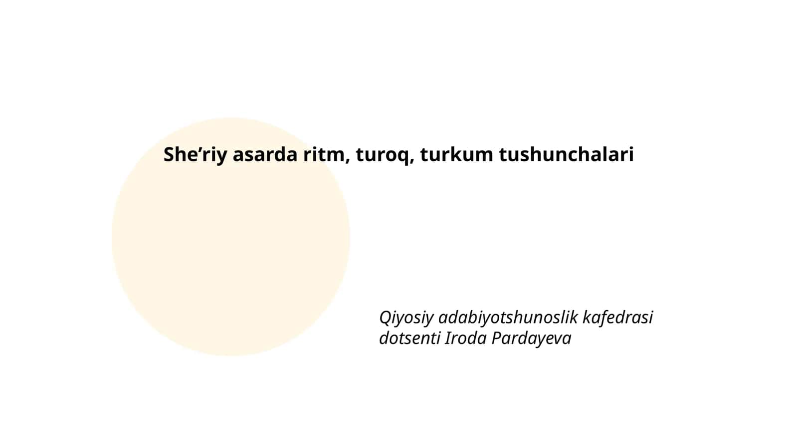 She’riy asarda ritm, turoq, turkum tushunchalari