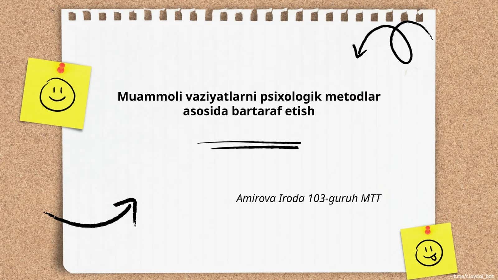 Muammoli vaziyatlarni psixologik metodlar asosida bartaraf etish