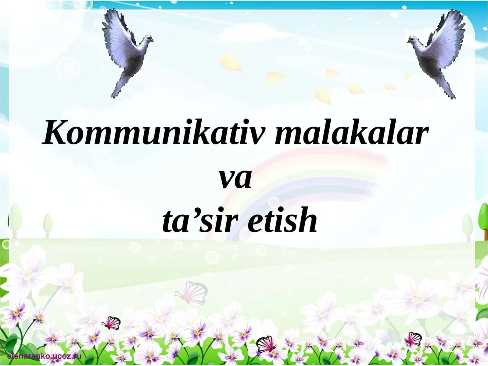 Kommunikativ malakalar va ta’sir etish