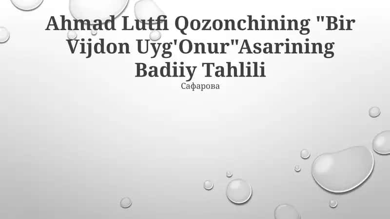 Bir Vijdon Uyg'Onur