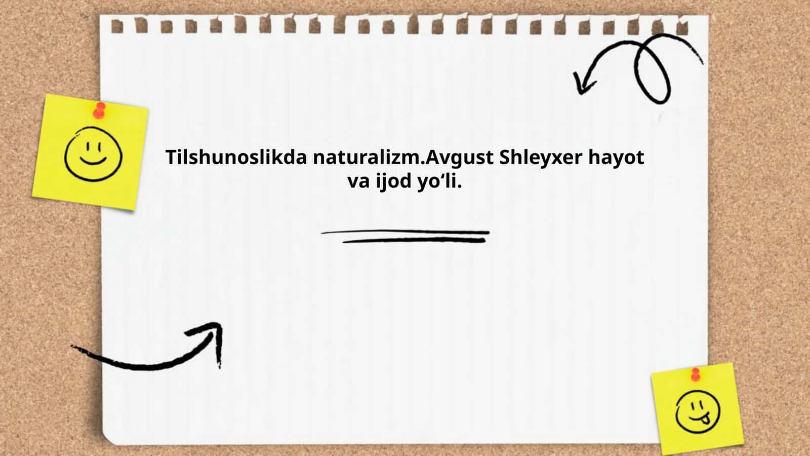 Tilshunoslikda naturalizm.Avgust Shleyxer hayot va ijod yoʻli