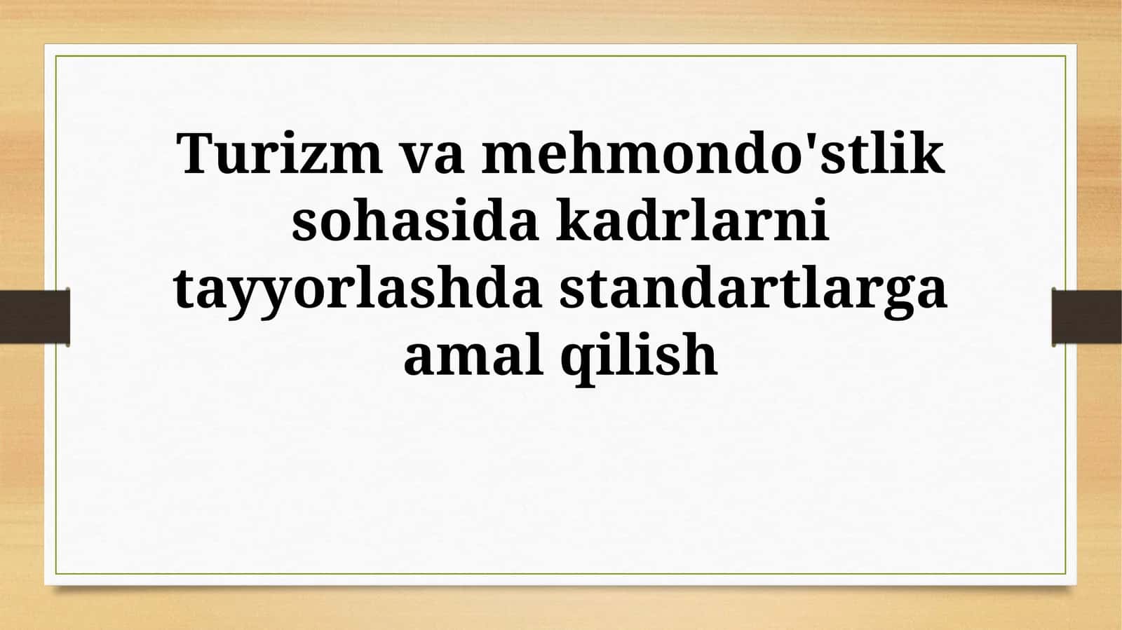 Standartlarga rioya qilishning ahamiyati
