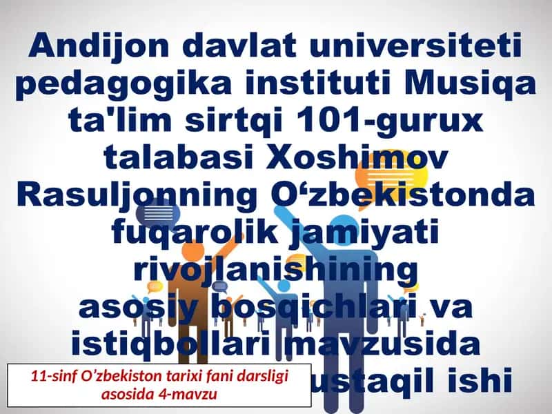 O'zbekiston fuqarolik jamiyati rivojlanishi