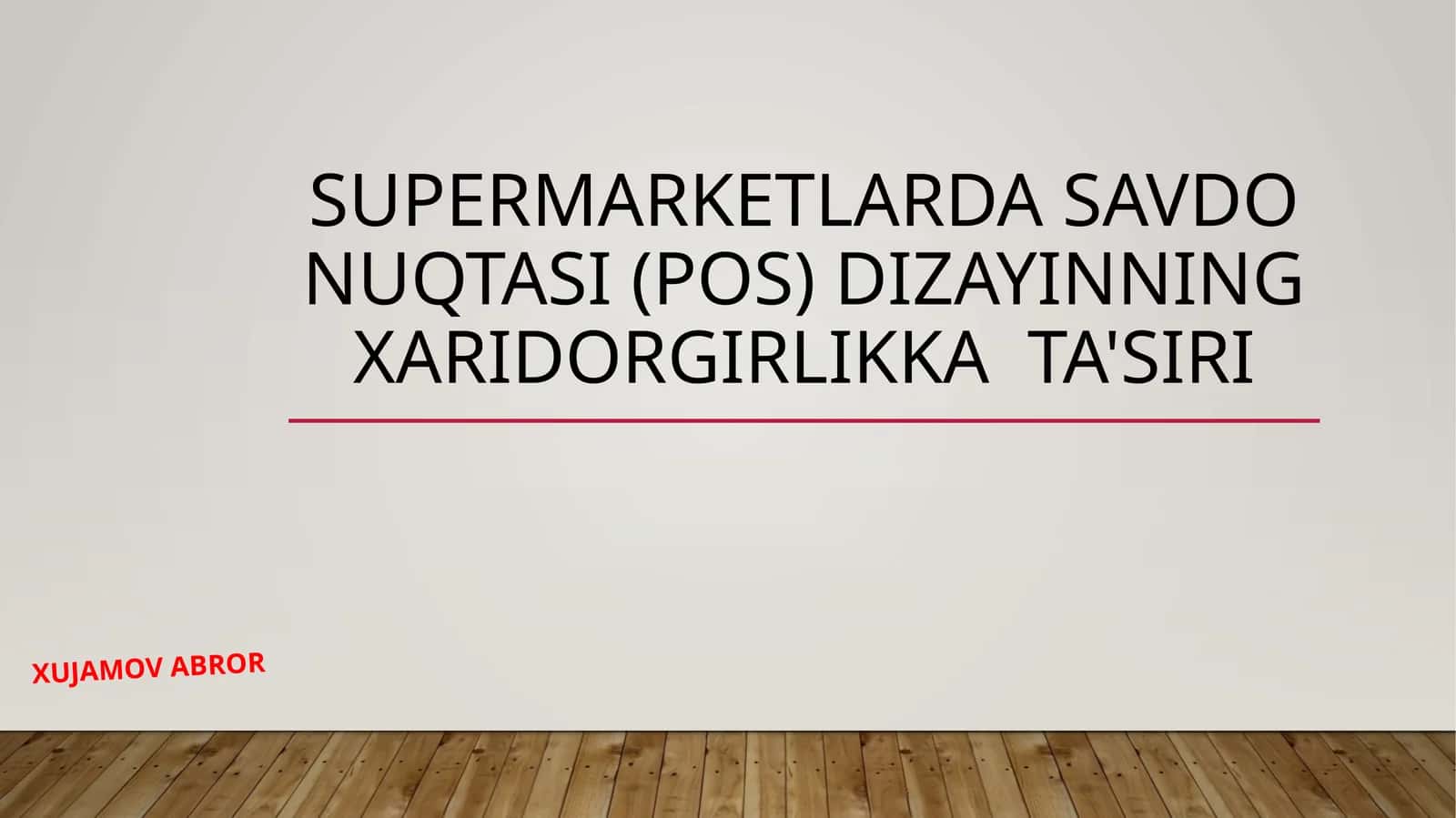 Savdo nuqtasi dizaynining xaridorgirlik kata'siri