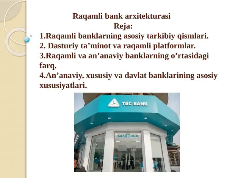 Raqamli bank arxitekturasi