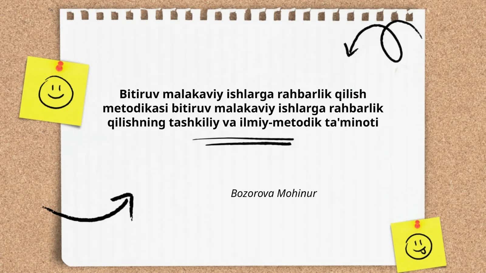 Bitiruv malakaviy ishlarga rahbarlik qilish metodikasi