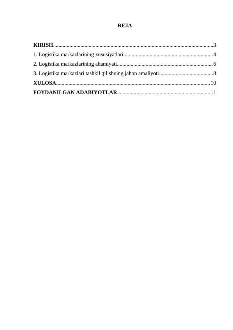 Logistika markazlari