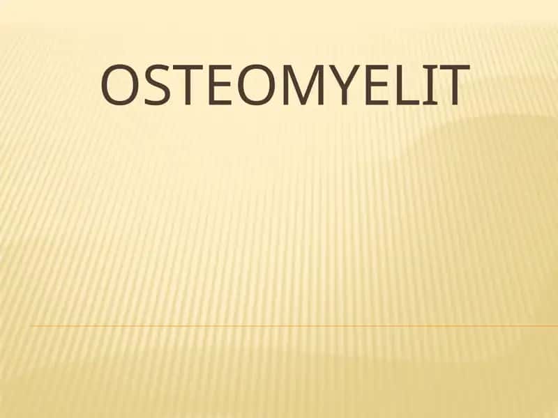 Osteomyelit