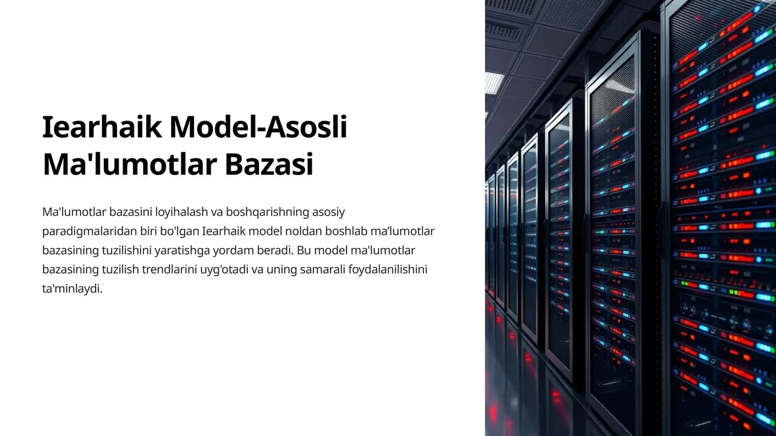 Iearhaik Model-Asosli Ma'lumotlar Bazasi
