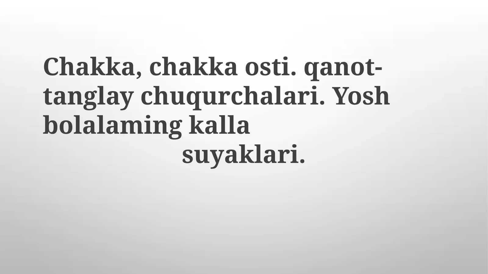 Yosh bolalaming kallasuylaklari