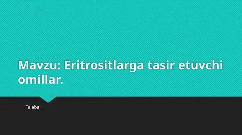 Eritrositlar gatasiretuvchi omillar