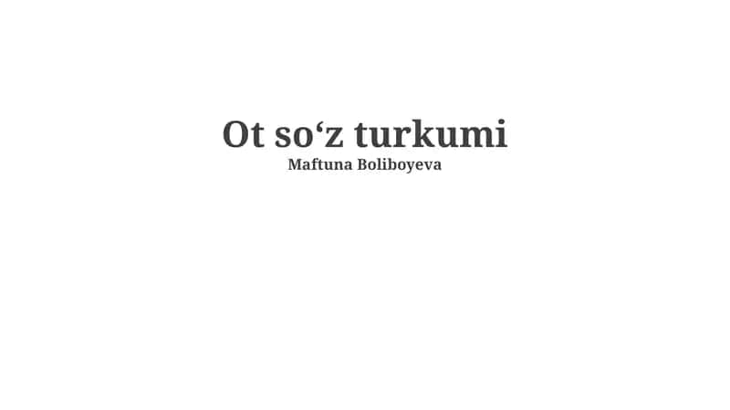 Otning Maydonlari