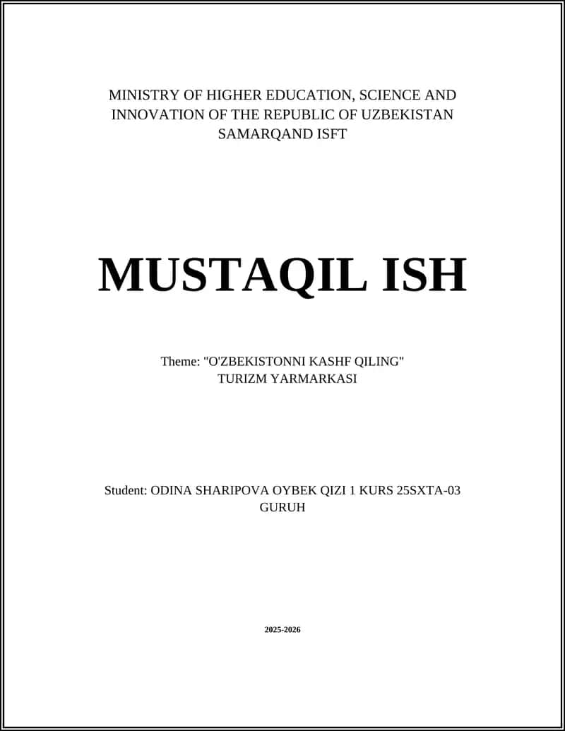 O'ZBEKISTONNI KASHF QILING