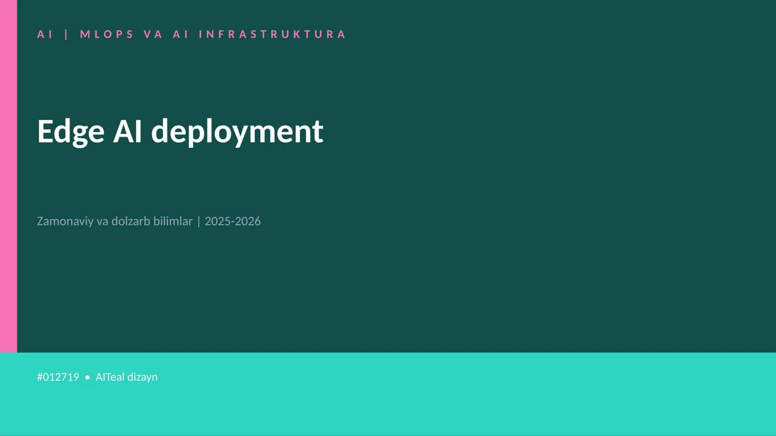 AI | MLOPS VA AI INFRASTRUKTURA
