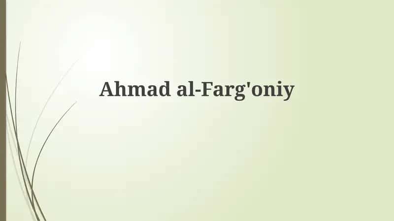 Ahmad al-Farg'oniy