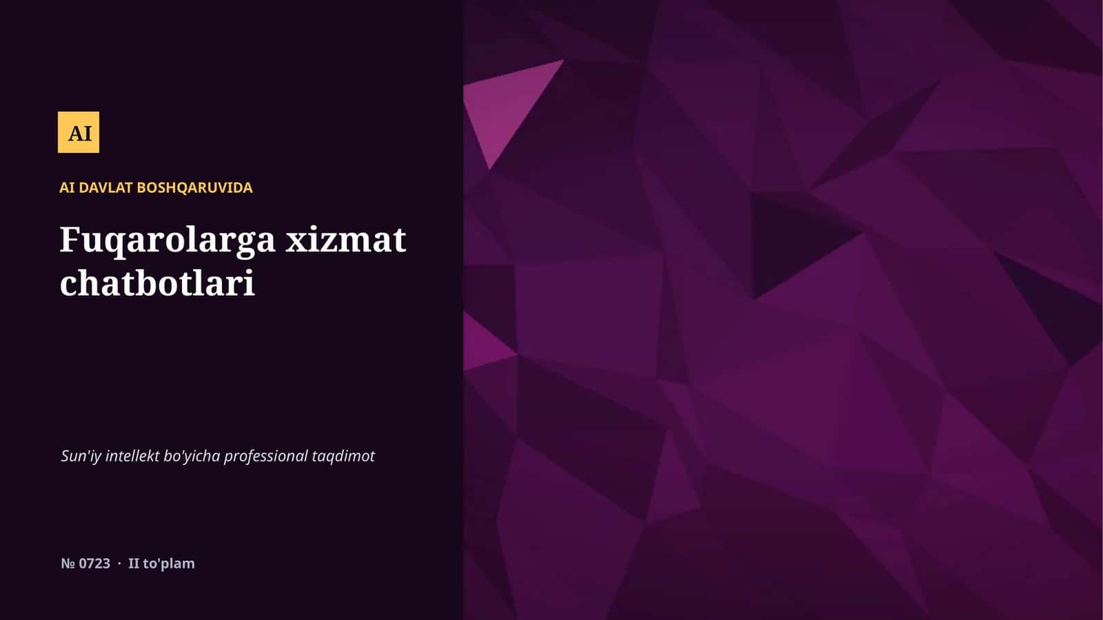 AI DAVLAT BOSHQARUVIDA