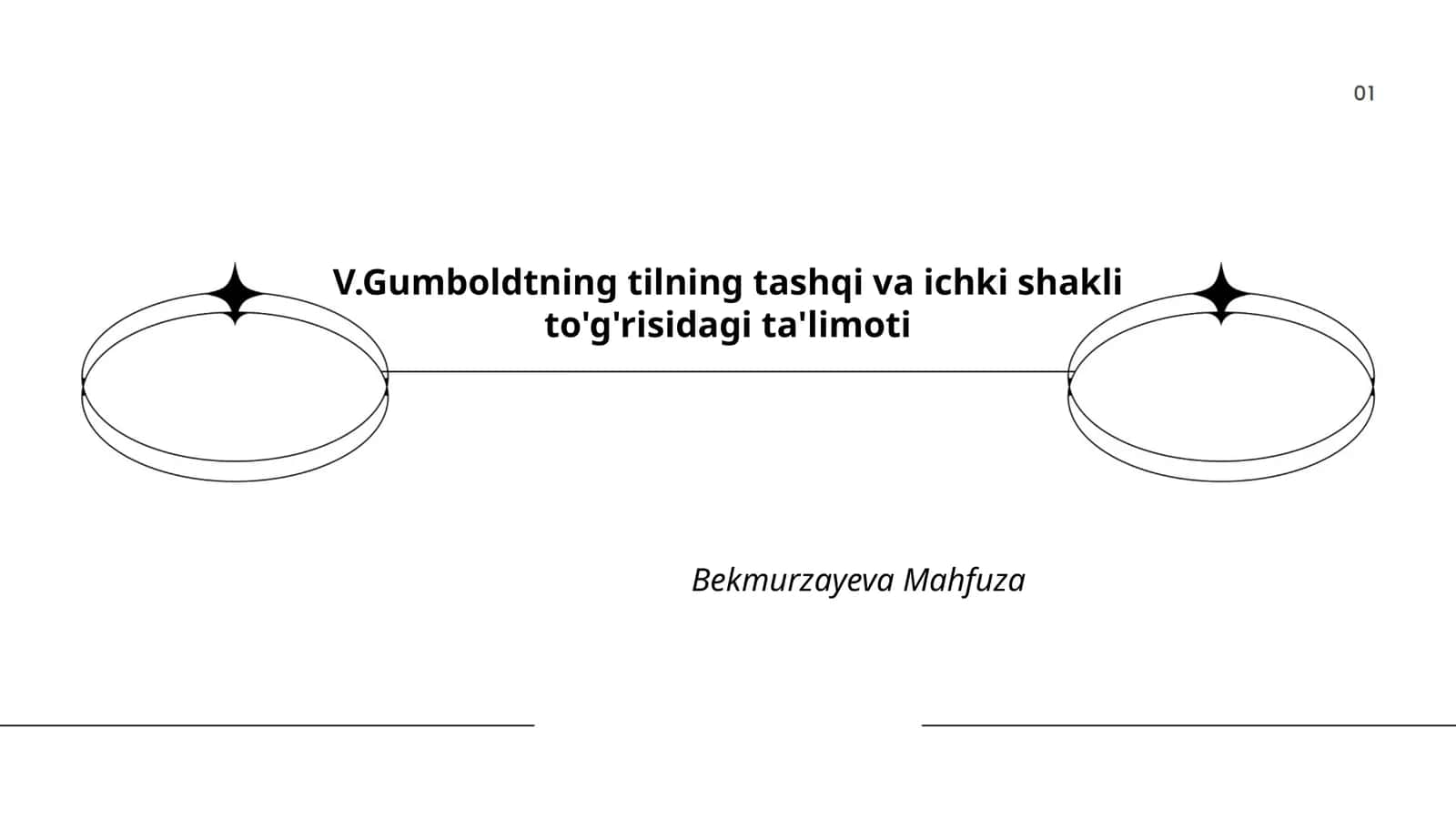 V.Gumboldtning tilning tashqi va ichki shakli to'g'risidagi ta'limoti