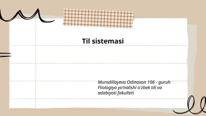 Til sistemasi