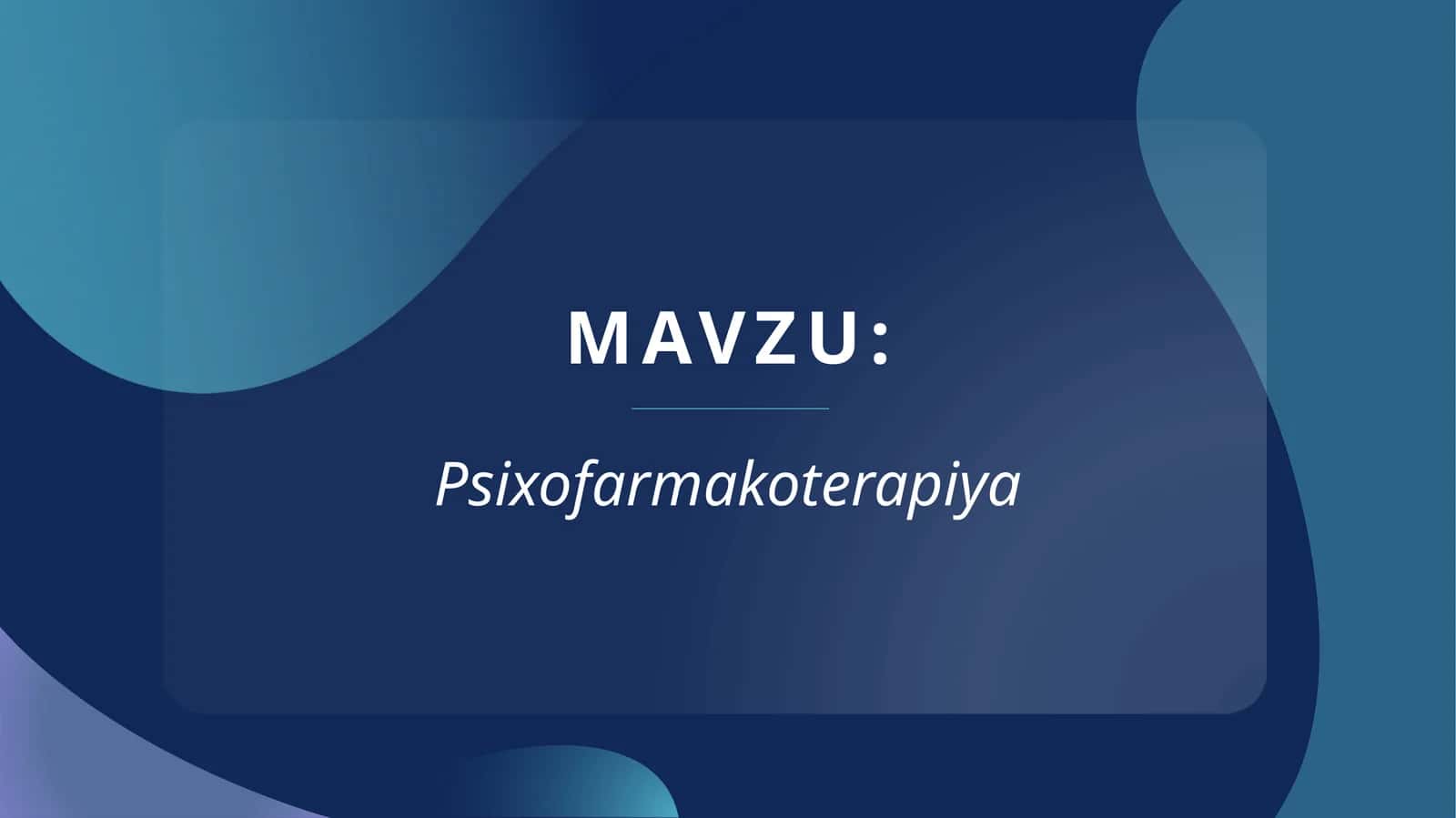 Psixofarmakoterapiya