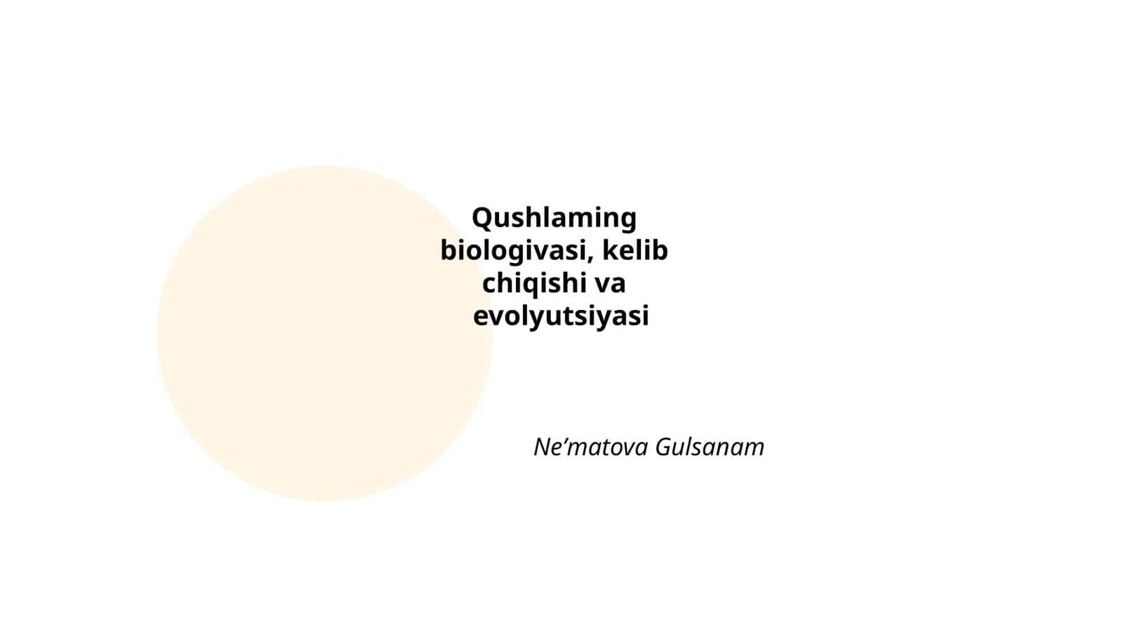 Qushlaming biologivasi, kelib chiqishi va evolyutsiyasi