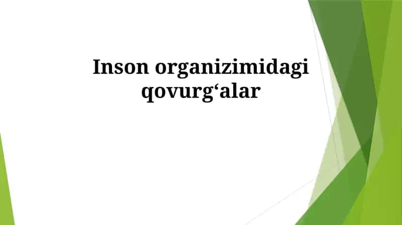 Qovurg'alarning tuzilishi