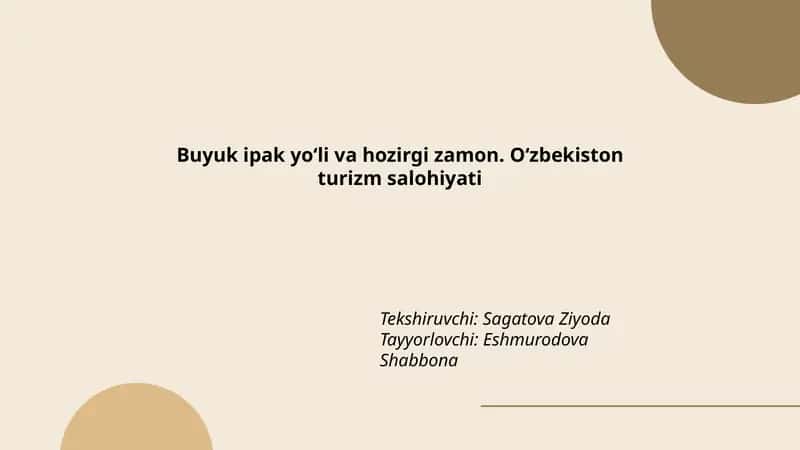 Buyuk ipak yoʻli va hozirgi zamon