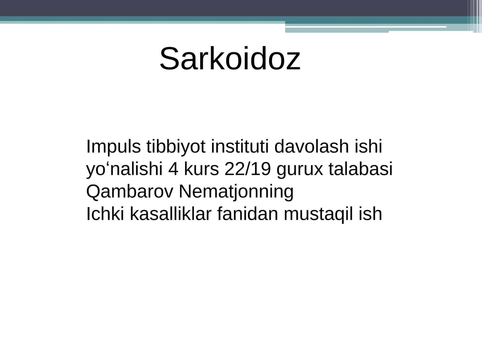 Sarkoidoz